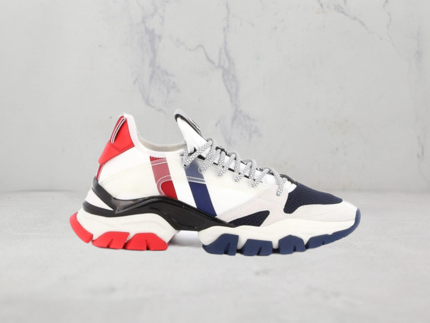 Moncler Baskets Trevor - Blanc / Bleu / Rouge