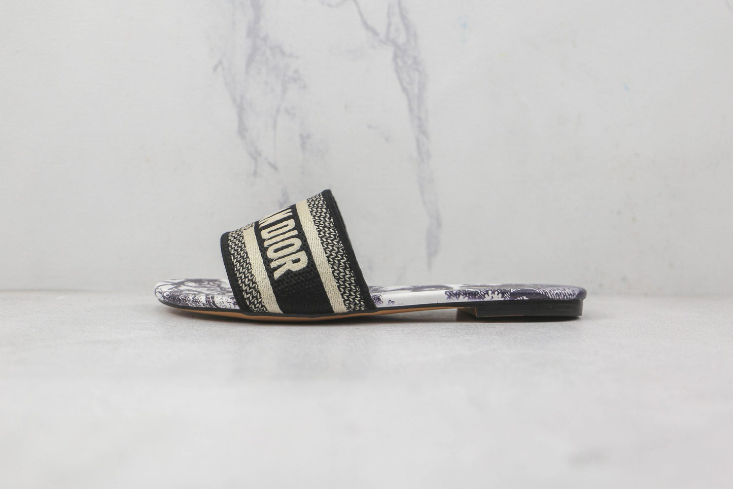Dior Mule Dway Motif - Blanc/Noir