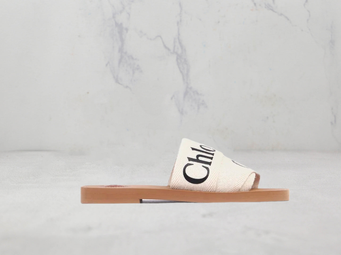 Mules Plates Woody Chloé - Blanc