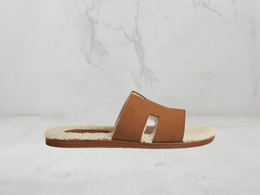 Sandales Izmir Fourrure Hermes - Beige