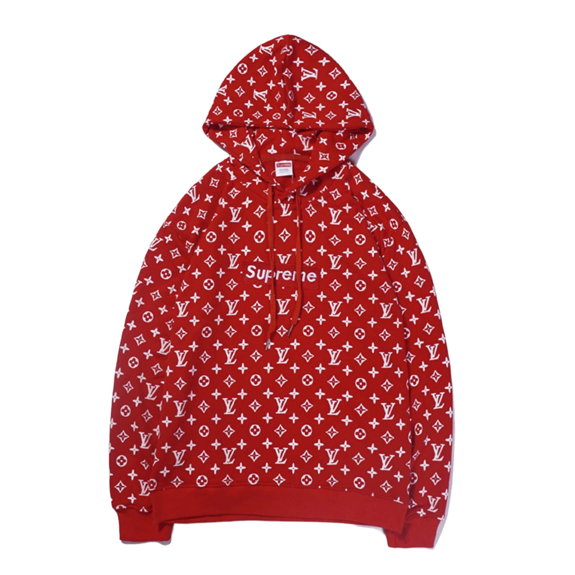 Pull à capuche Louis Vuitton x Supreme - Rouge