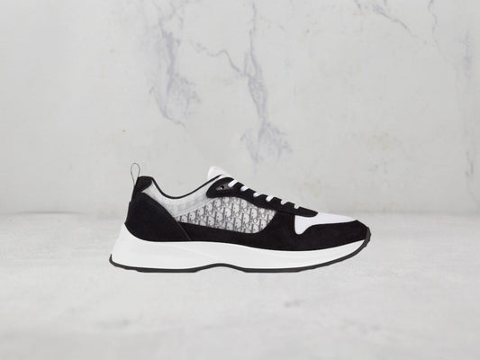 Sneaker Dior B25 RUNNER Suède - Blanc / Bleu Marine