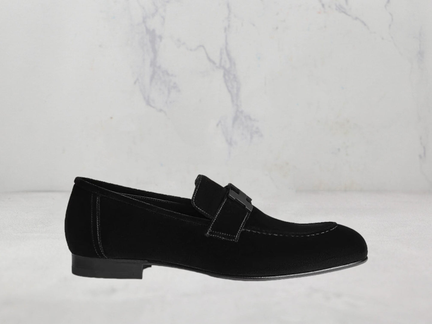 Hermes Mocassins Paris - Bleu Turquoise / Noir