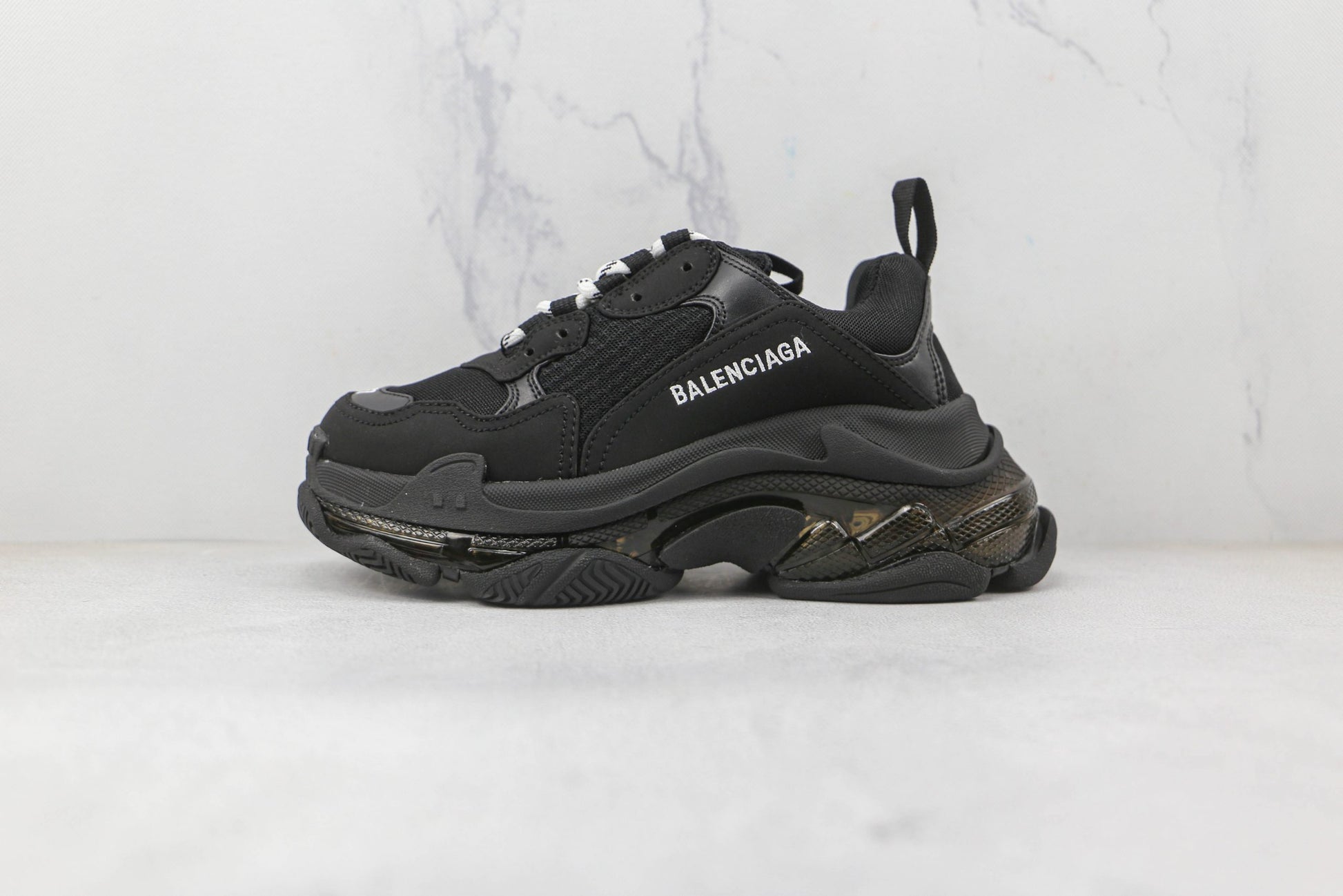 Balenciaga Triple S Clear Sole Neon - Noir