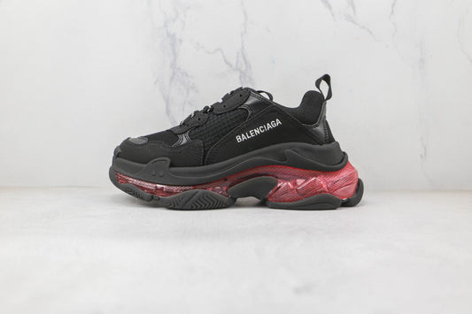 Balenciaga Triple S Clear Sole Neon - Rouge