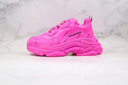 Balenciaga Triple S &#8211; Allover Logo - Rose