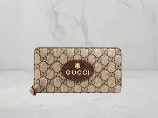 Gucci Portefeuille zippé Neo Vintage GG Supreme