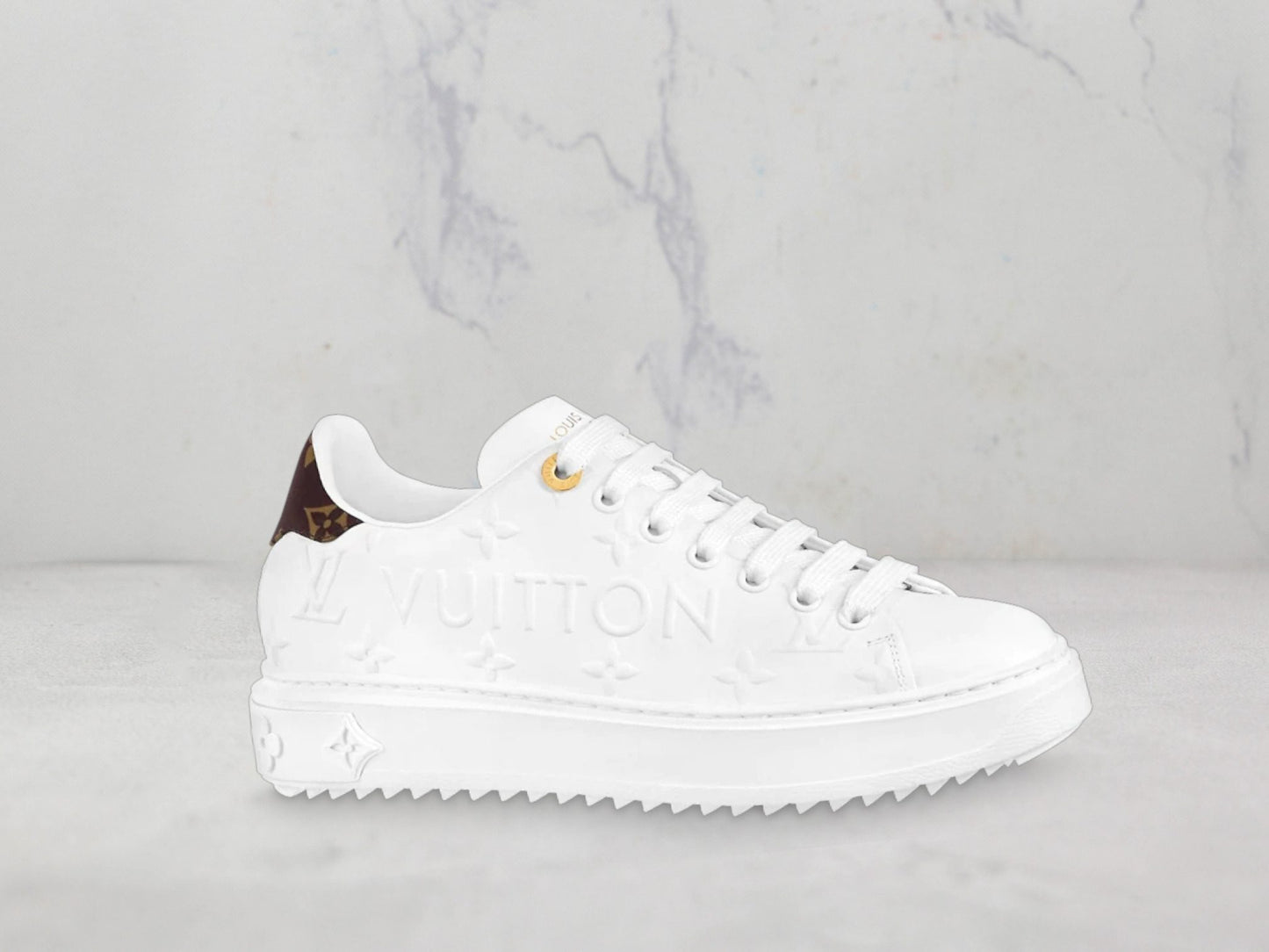 Louis Vuitton Sneaker Time Out - Blanc / Marron