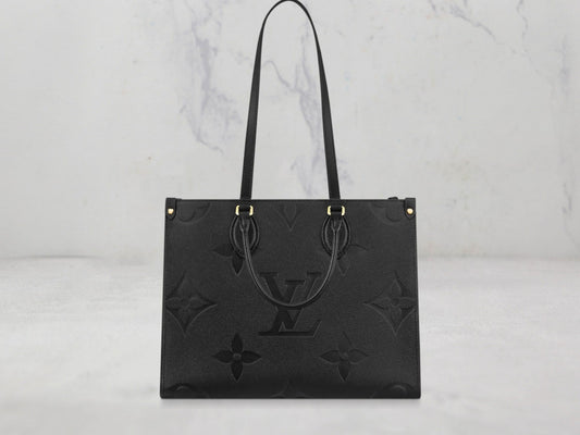 Louis Vuitton &#8211; Cabas Onthego (Taille Moyen) Cuir Monogram Empreinte - Gris