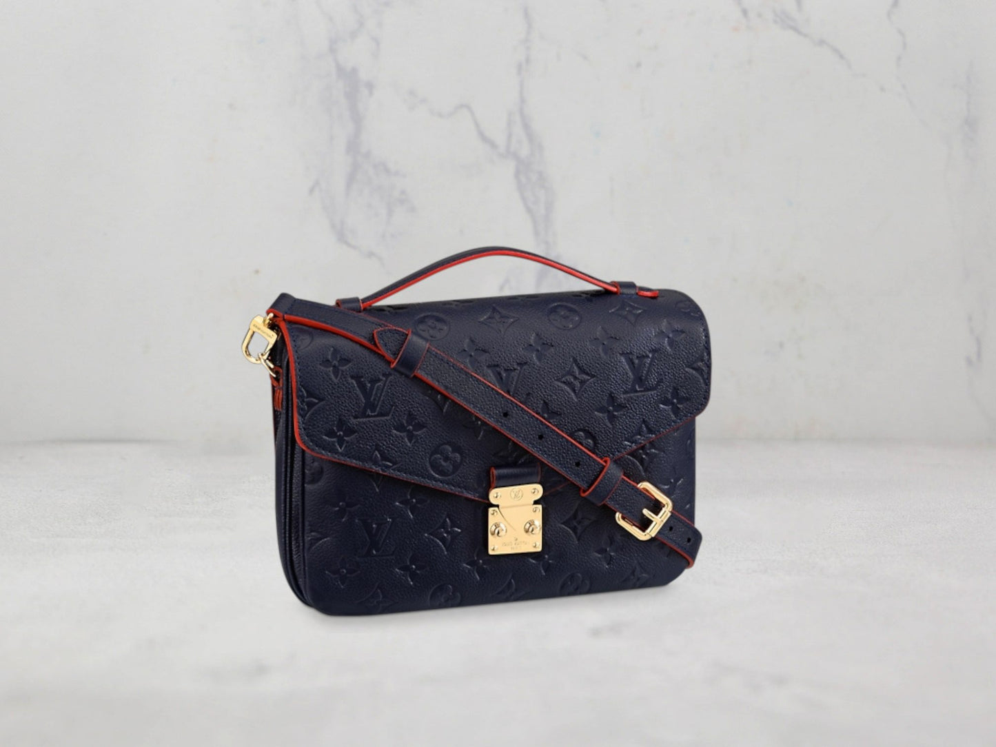 Louis Vuitton &#8211; Pochette Metis Cuir Monogram Empreinte - Noir