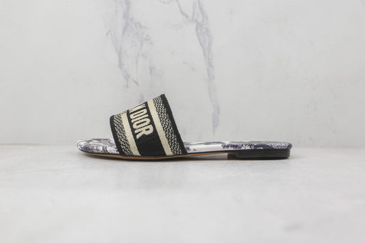 Dior Mule Dway Motif - Blanc/Noir
