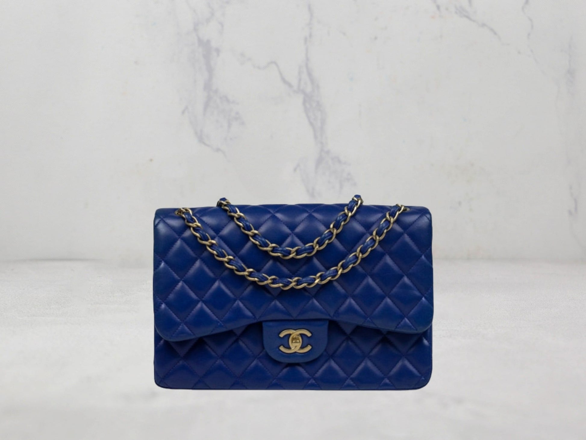 Chanel Timeless Classic Cuir Bleu