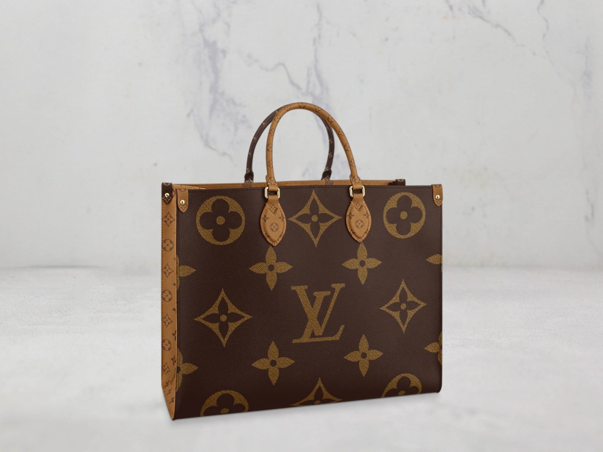 Louis Vuitton &#8211; Cabas Onthego Grand - Noir - Cuir Bicolore