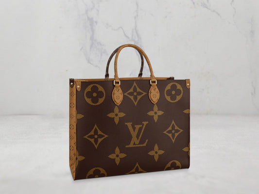 Louis Vuitton &#8211; Cabas Onthego Grand - Noir - Cuir Bicolore