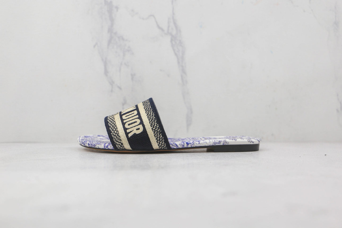 Dior Mule Dway Motif - Bleu marine