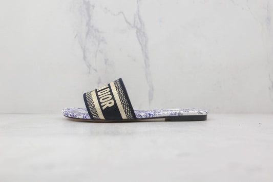 Dior Mule Dway Motif - Bleu marine