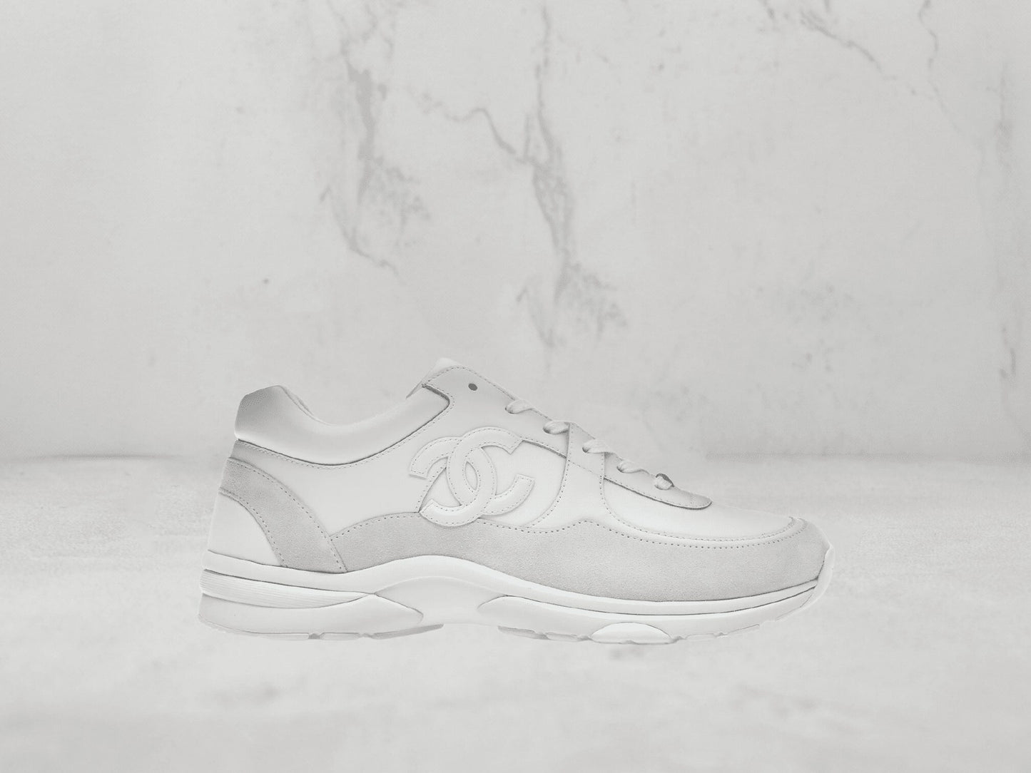 Chanel Baskets Blanc Noir - Blanc