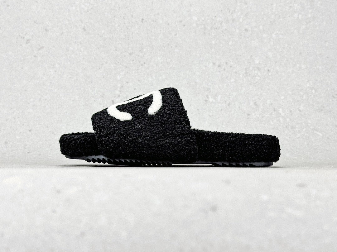 Sandales Fourrure Chanel - Noir
