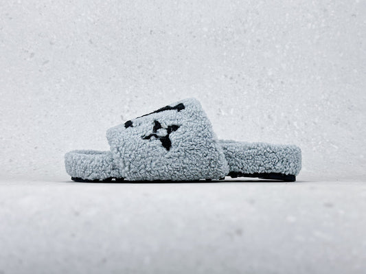 Sandales Fourrure Louis Vuitton - Gris