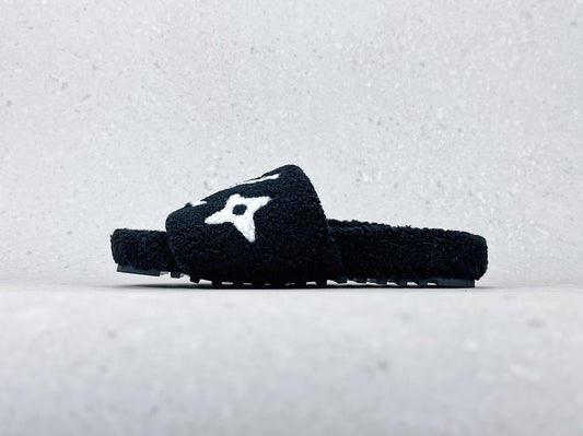 Sandales Fourrure Louis Vuitton - Noir