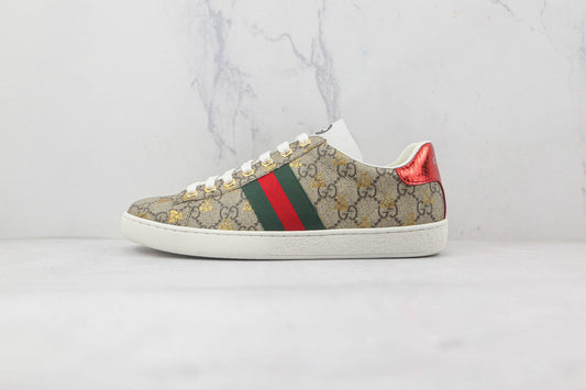 Gucci Basket Ace brodées - Beige