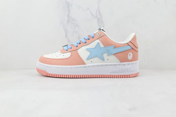 Bape A Bathing ape sta low - Blanc / Saumon