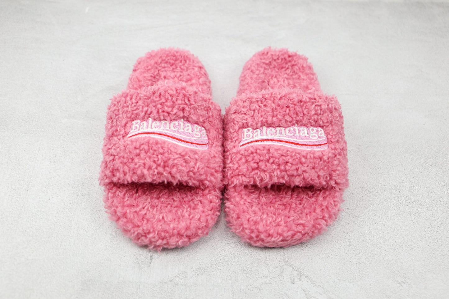 Balenciaga Sandale Furry - Rose