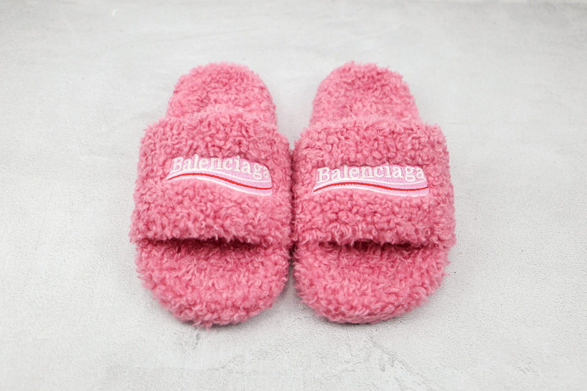 Balenciaga Sandale Furry - Rose