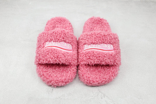 Balenciaga Sandale Furry - Rose