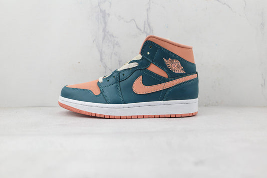 Jordan 1 Mid Dark Teal Green - 