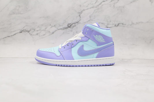 Jordan 1 Mid Purple Aqua - 