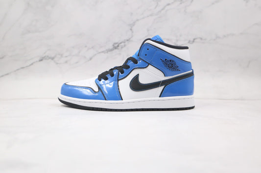 Jordan 1 Mid Signal Blue - 