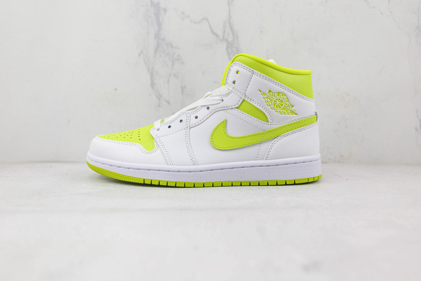 Jordan 1 Mid White Lime - 
