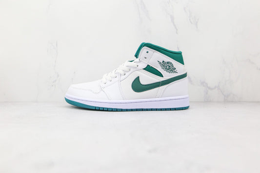 Jordan 1 Mid White Mystic Green - 