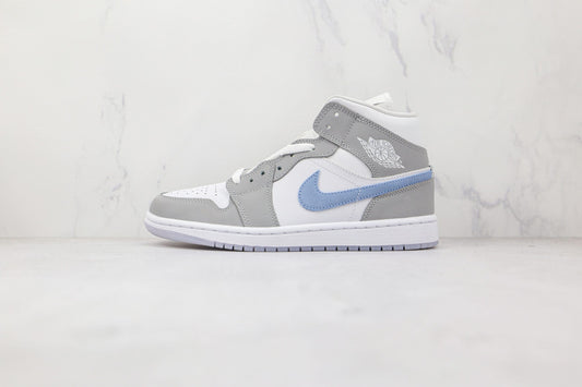 Jordan 1 Mid Wolf Grey Aluminum - 