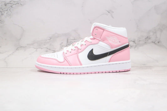 Jordan 1 Mid white pink - 