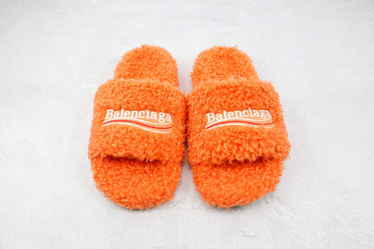 Balenciaga Sandale Furry - Orange