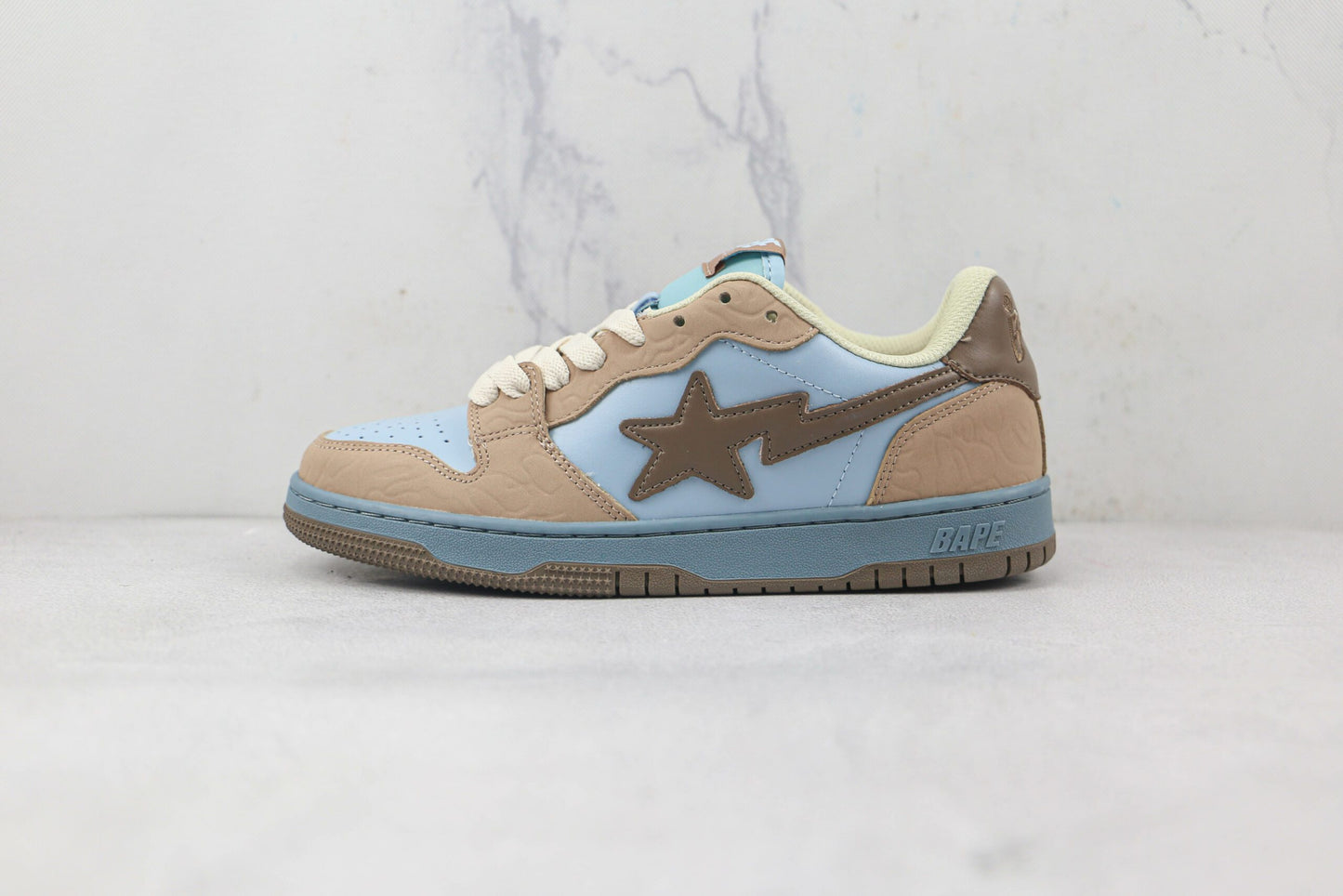 Bape A Bathing ape sk8 sta - bleu / beige