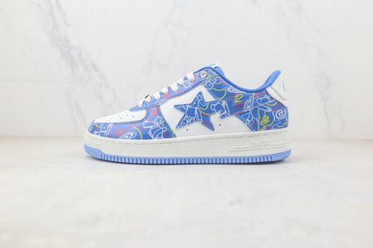 Bape A Bathing ape sta low - Blanc / Bleu Marine