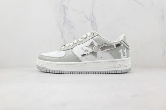 Bape A Bathing ape sta low - Blanc / Gris